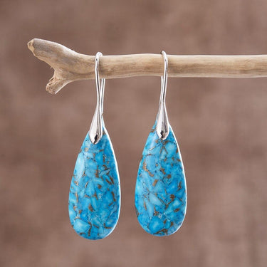 Small Surprises Turquoise Teardrop Earrings-Your Soul Place